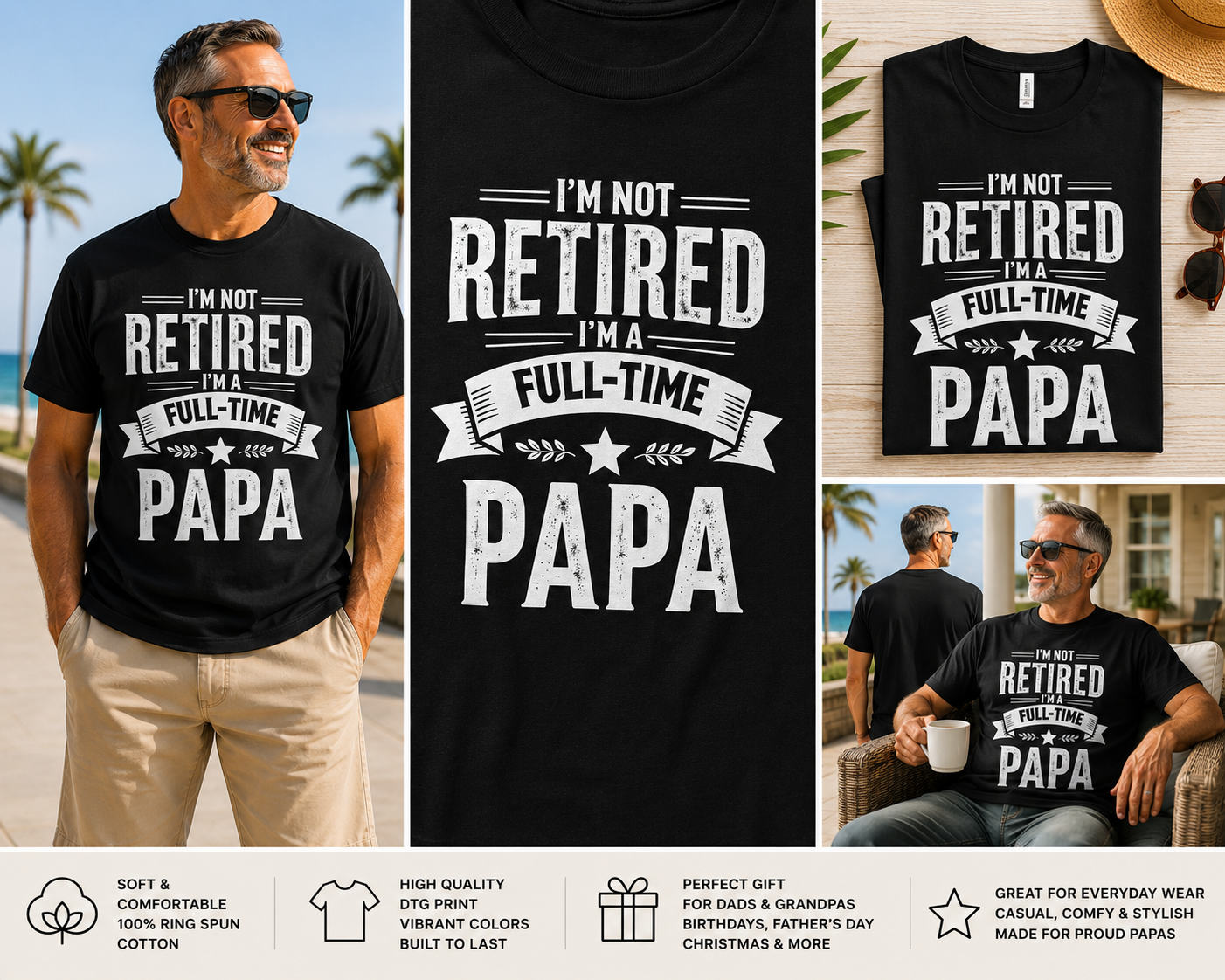 Full Time Papa - T-Shirt